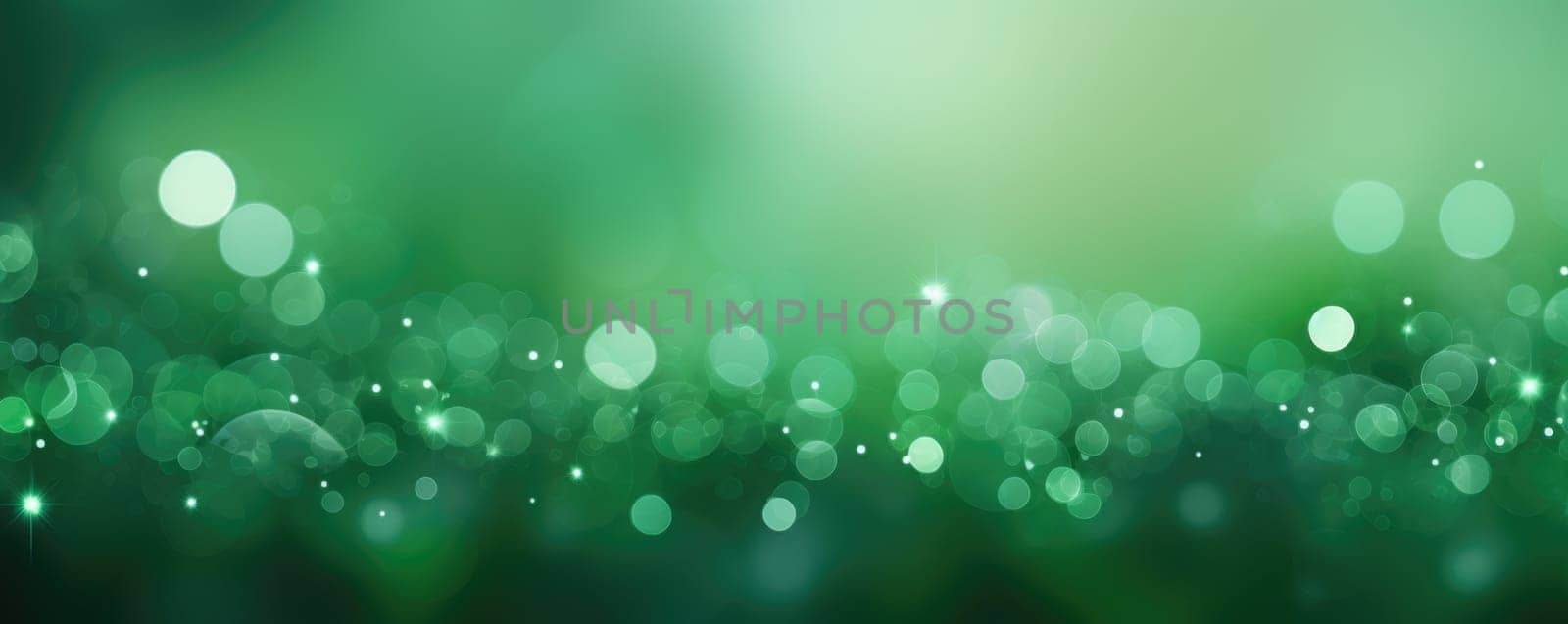 green bokeh abstract background. AI Generated