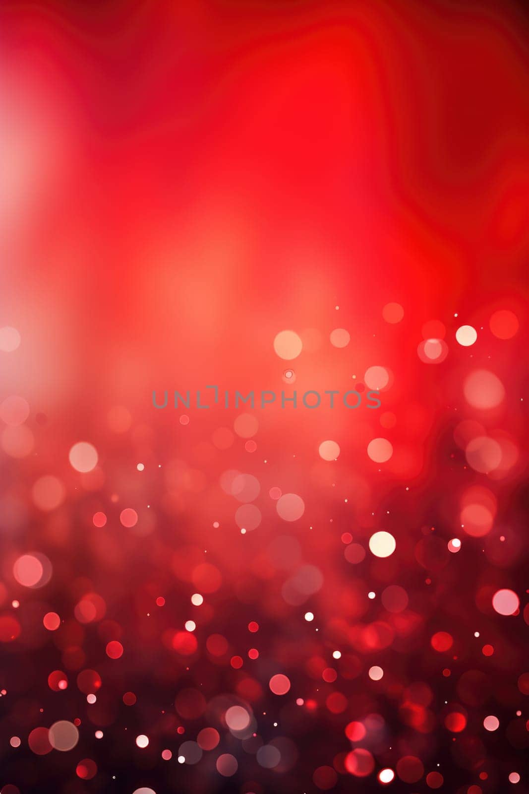 red bokeh abstract background. AI Generated