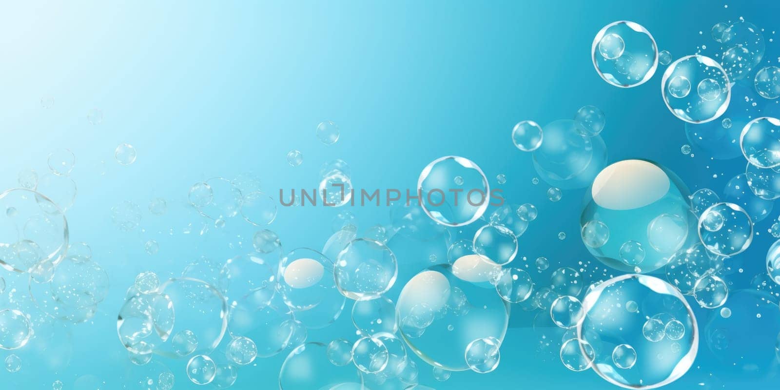 Floating soap bubbles , abstract design. AI Generated by Desperada
