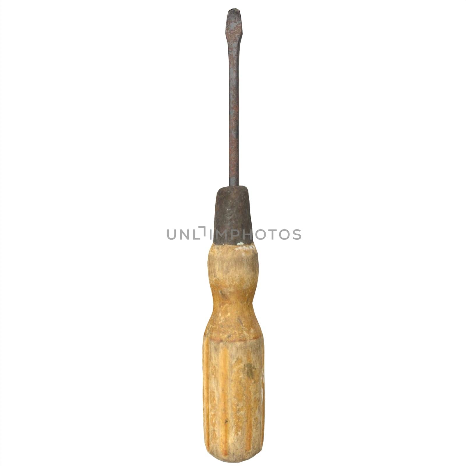 Screwdriver isolated on white background. High quality 3d illustration