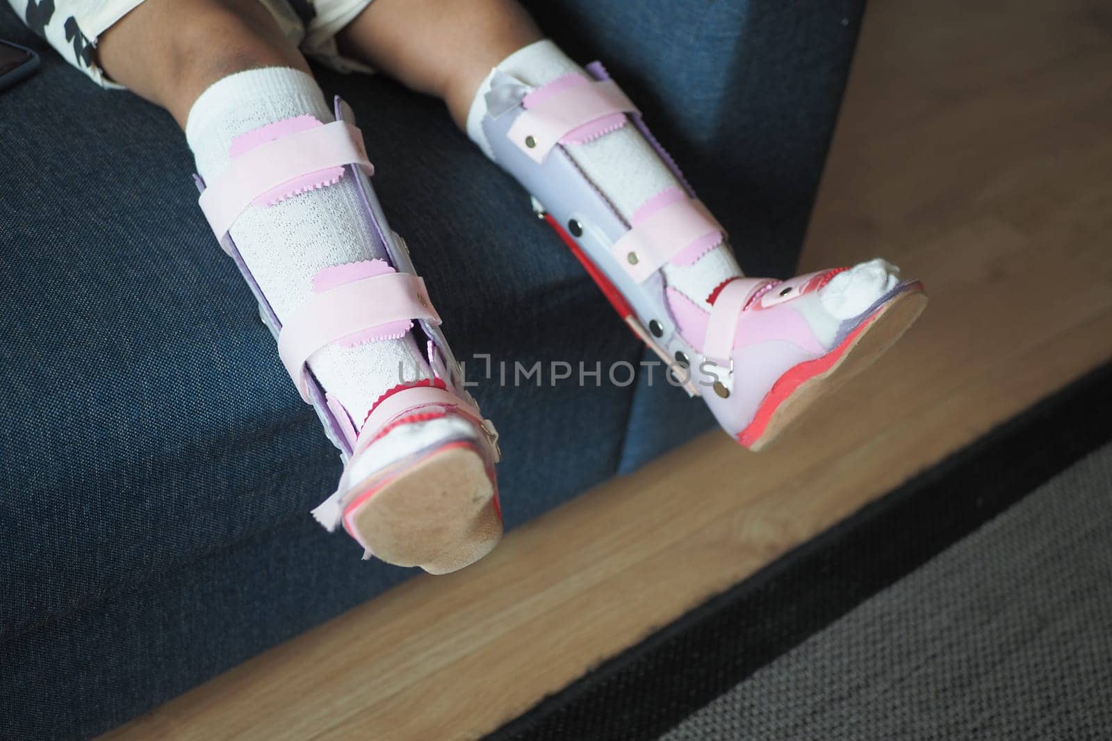 Child cerebral palsy disability, legs orthosis