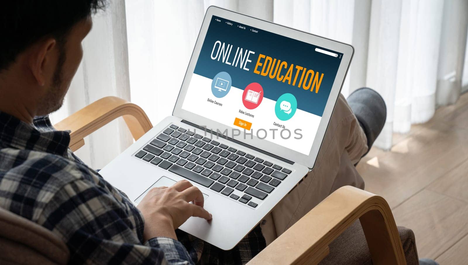 E-learning website with modish sofware for student to study on the internet by biancoblue