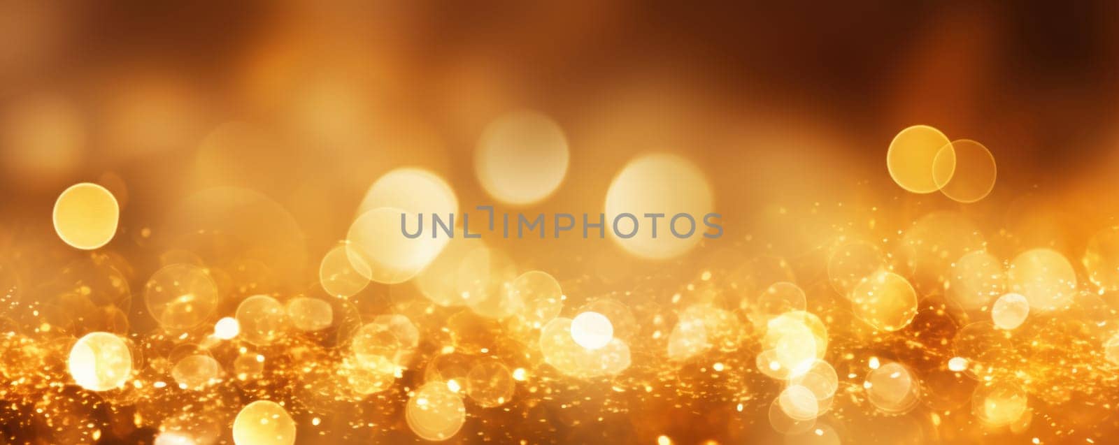 gold bokeh abstract background. AI Generated