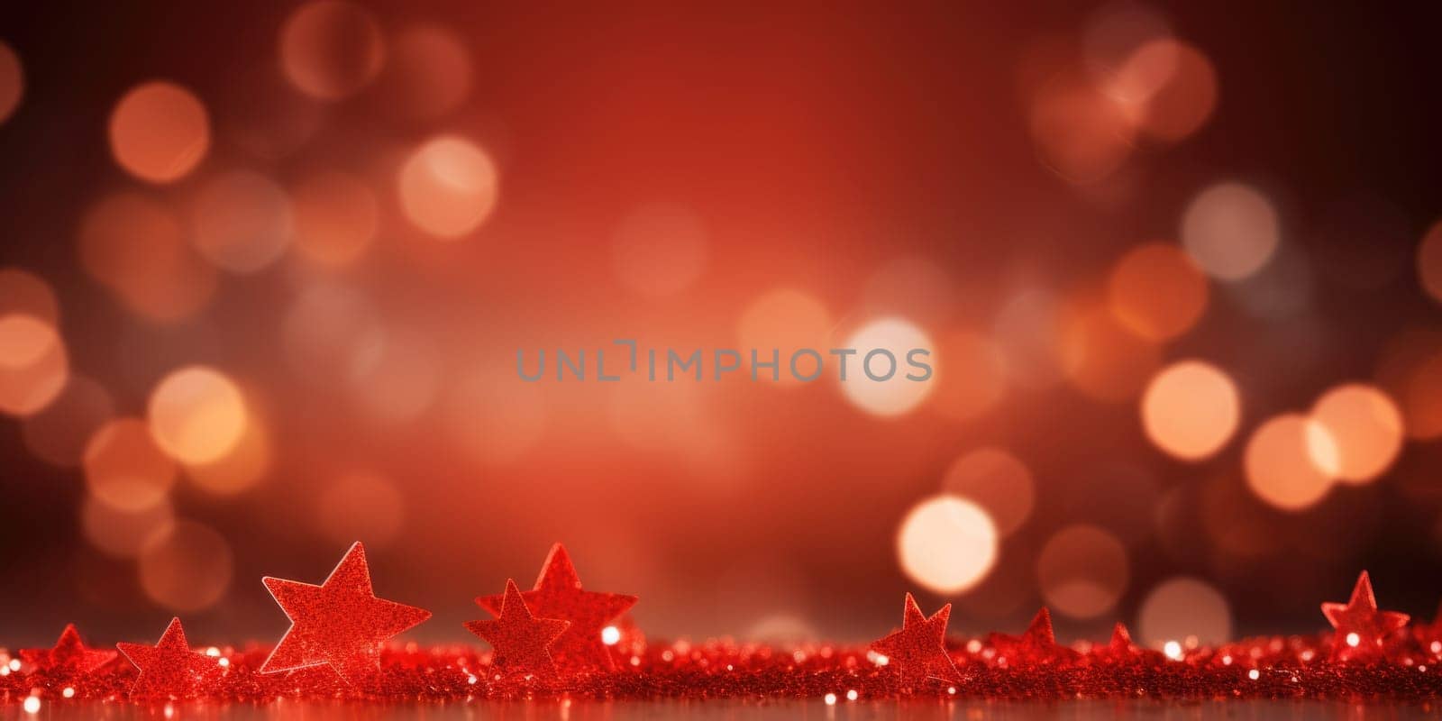 red bokeh abstract background. AI Generated