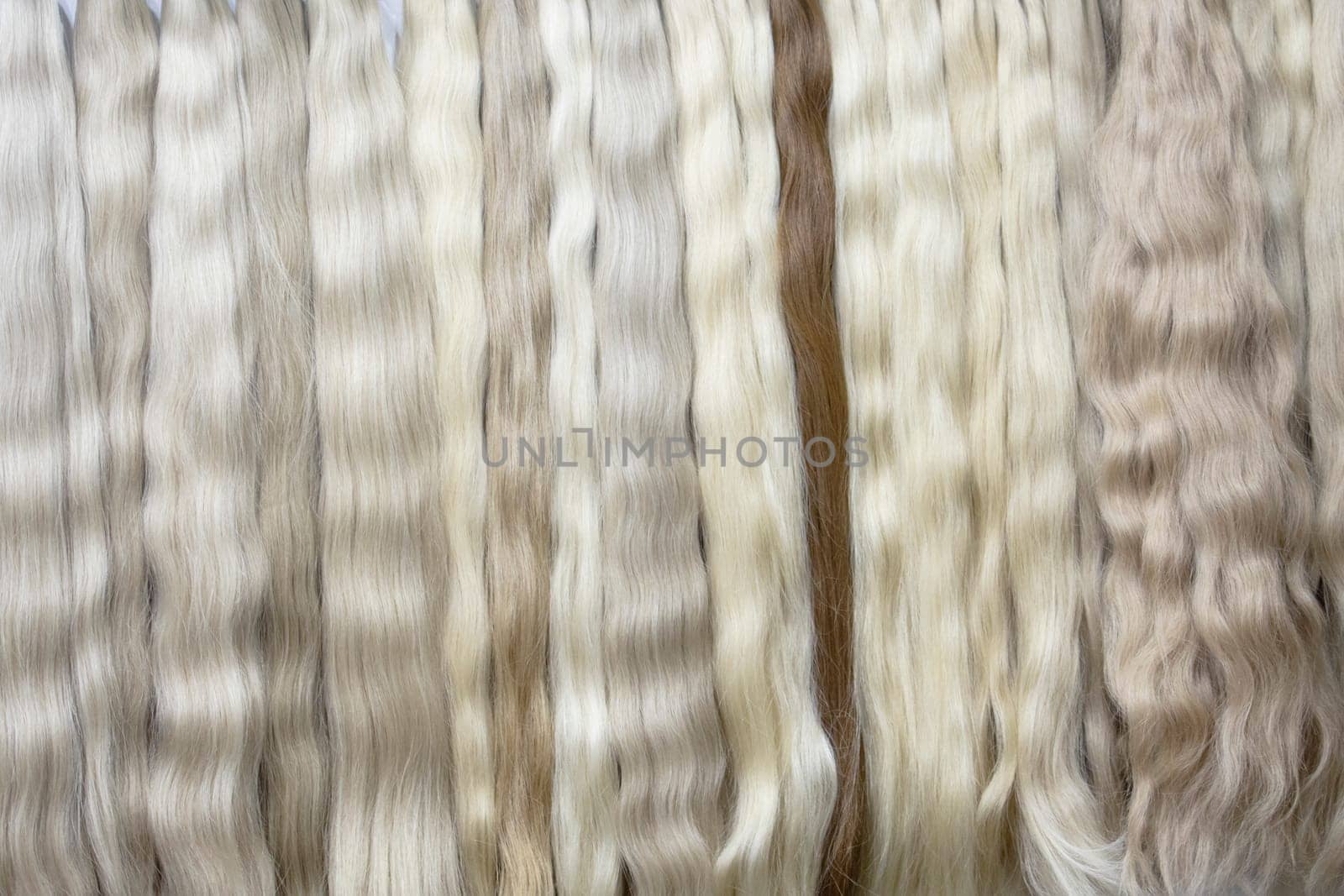 textures of different types of hair, beauty saloon