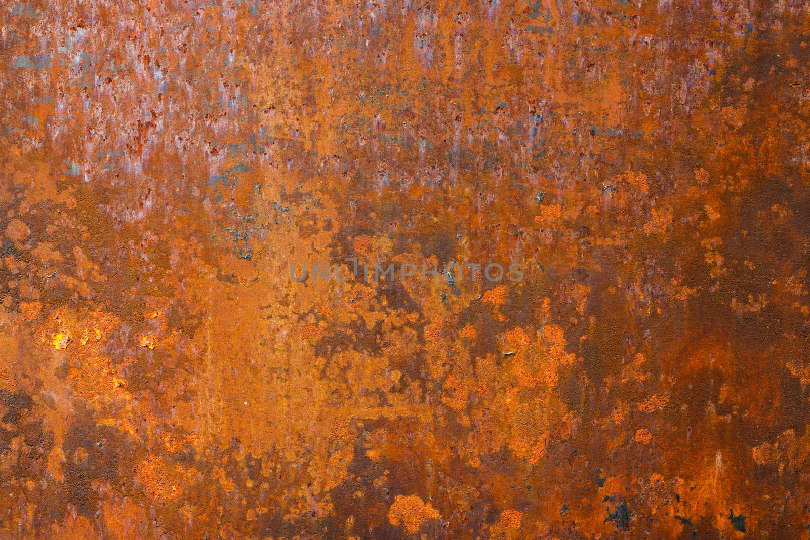beautifully rusted thick sheet steel texture and full-frame flat background