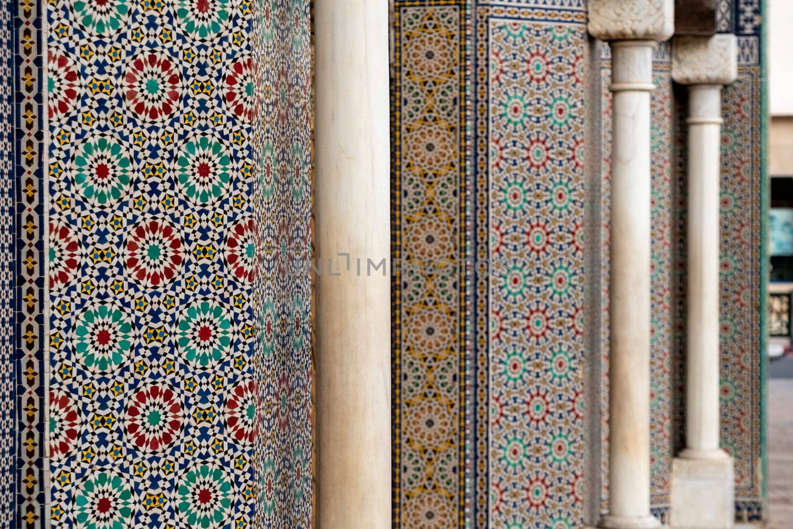 Famous golden main entrance of the Royal Palace in Fes, Morocco