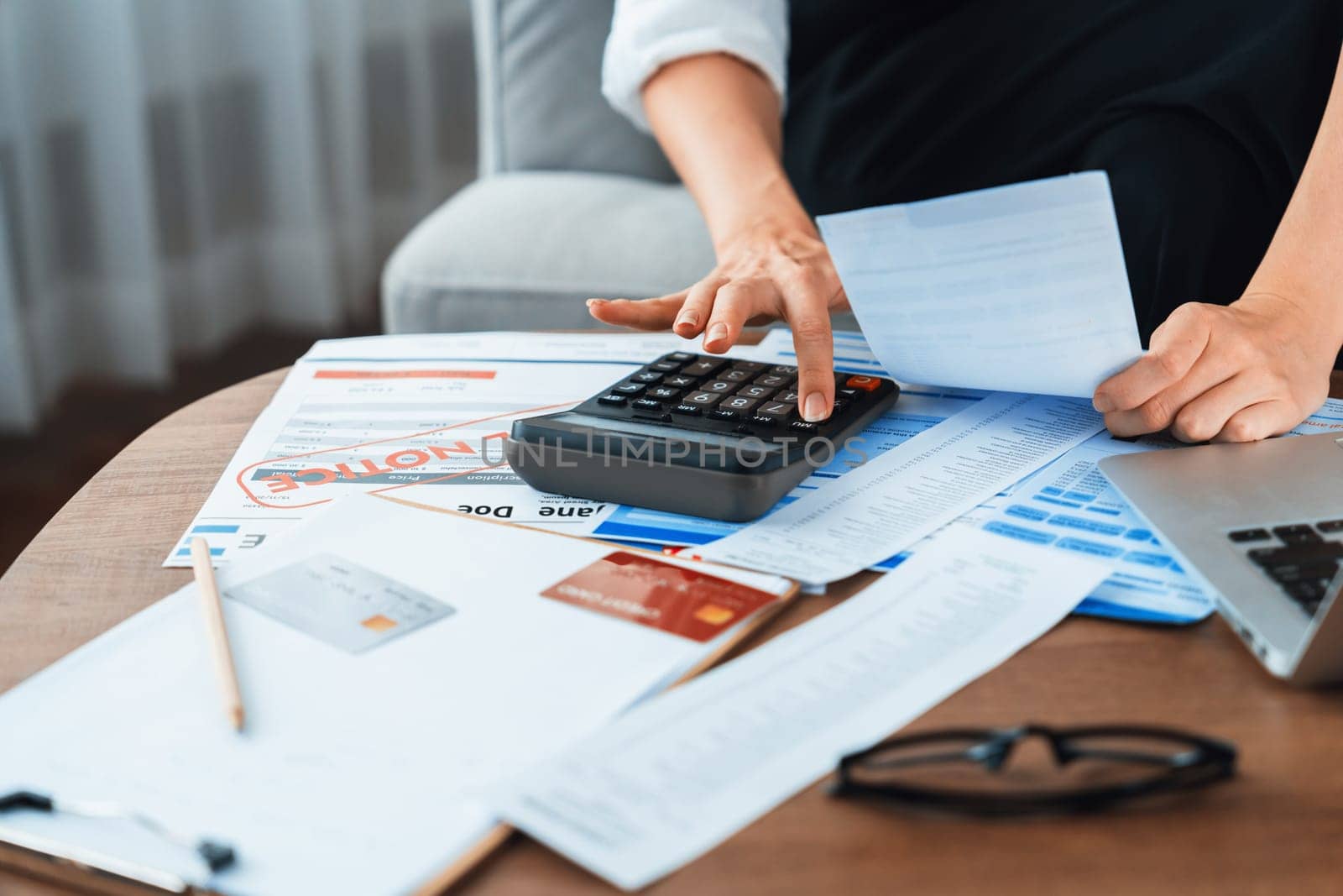 Stressed young woman has financial problems with credit card debt to pay utmost show concept of bad personal money and mortgage pay management crisis.