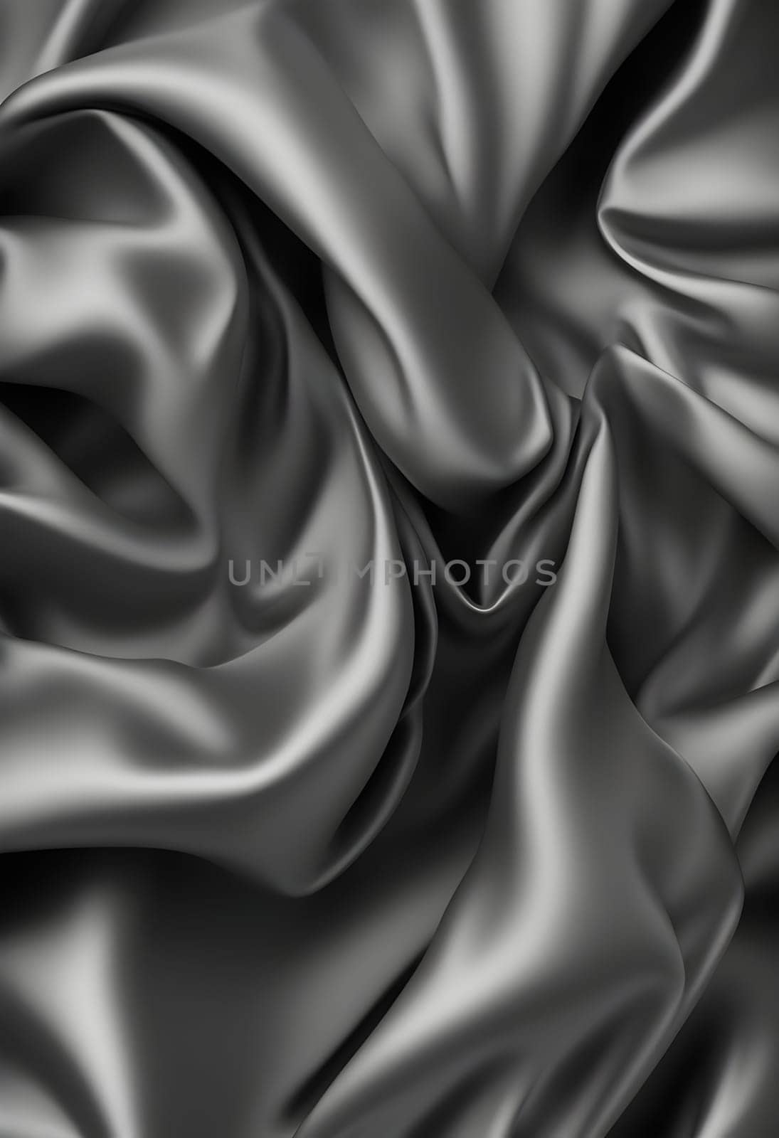 Technology background realistic color background folds of fabric or overlay for product or in shades of metallic black color by rostik924