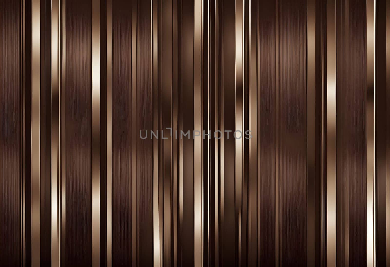 Dark modern style, minimalistic pattern of vertical metallic shiny stripes on brown background, editable multipurpose abstract background design in wide range, creative template for web Generate AI