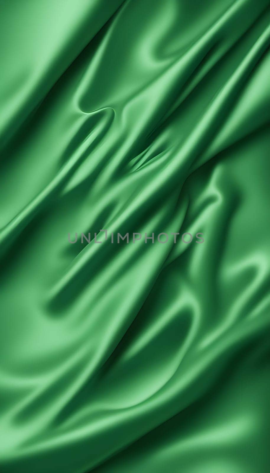 Technology background realistic color background folds of fabric or overlay for product or in shades of metallic green color by rostik924