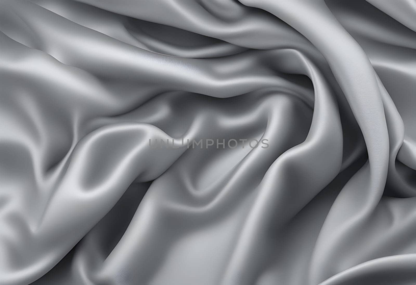 Technology background realistic color background folds of fabric or overlay for product or in shades of metallic light grey color by rostik924