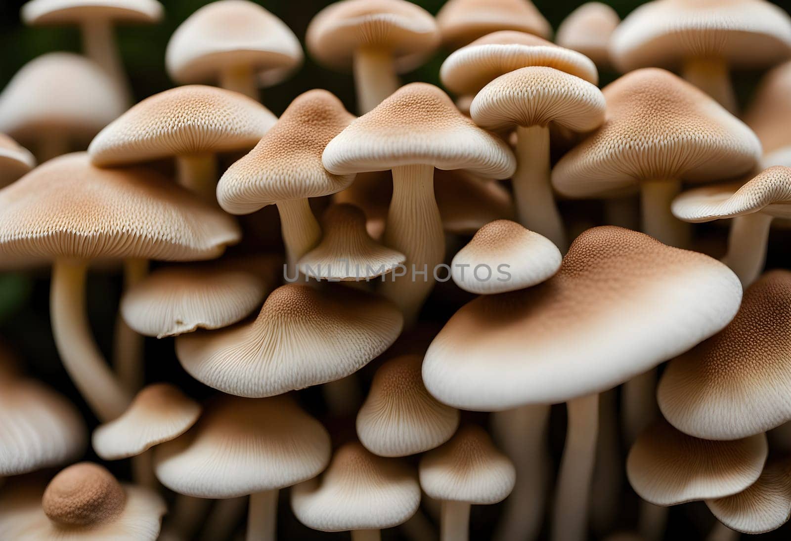 full length macro shot of a cluster of small tufted masses, nature image, Generate AI