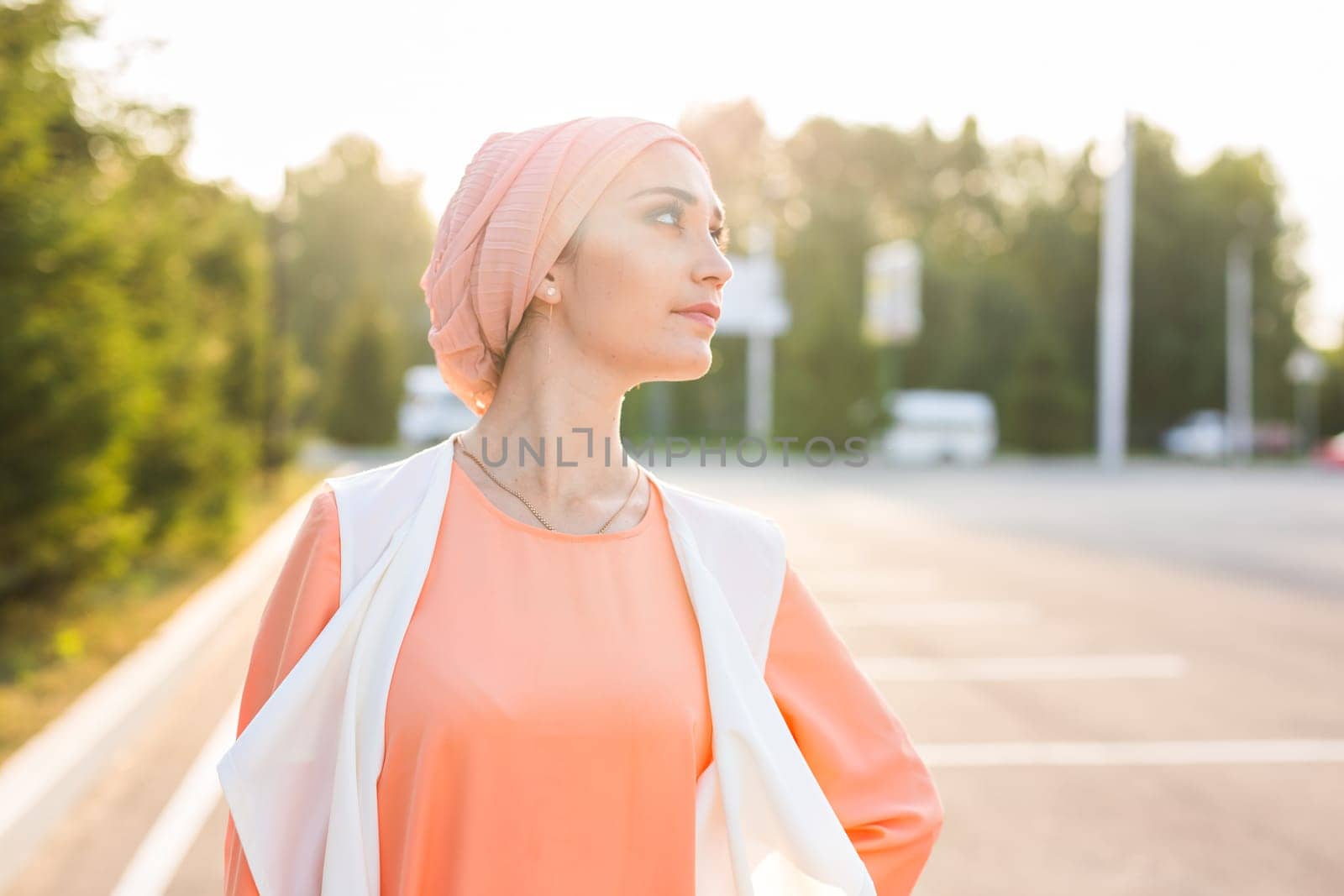 Portrait of a beautiful Arabian Woman wearing Hijab, Muslim girl by Satura86