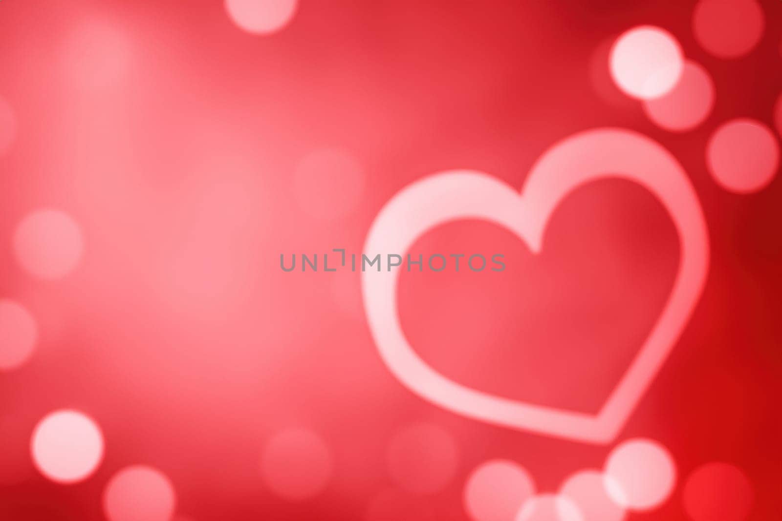 Heart shape bokeh background, valentines day background.Valentine's day abstract background with bokeh defocused lights.