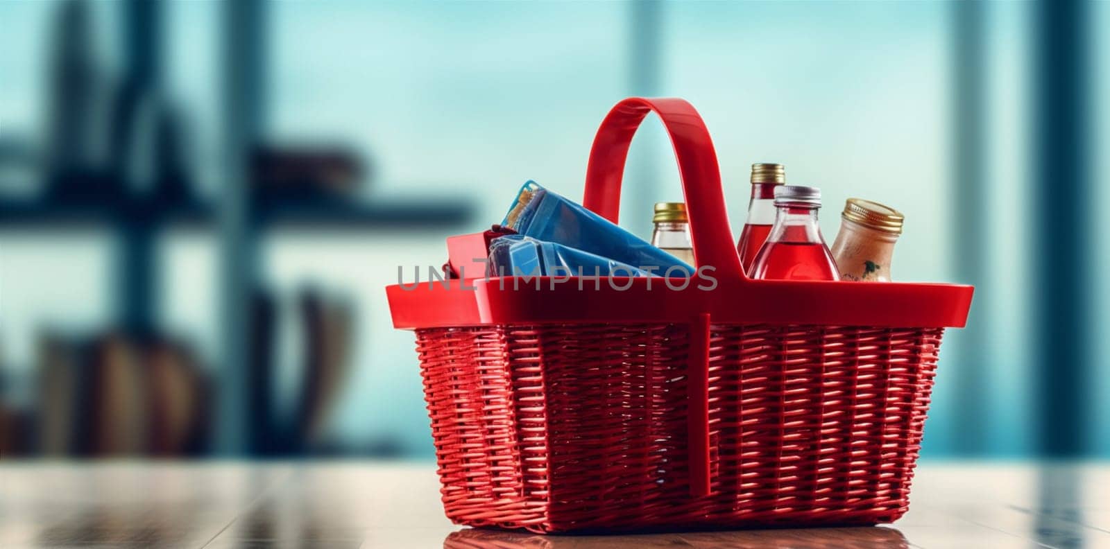 sale shop sell grocery organic delivery food supermarket variety basket vegetable illustration market concept merchandise shopping retail store buying purchase. Generative AI.