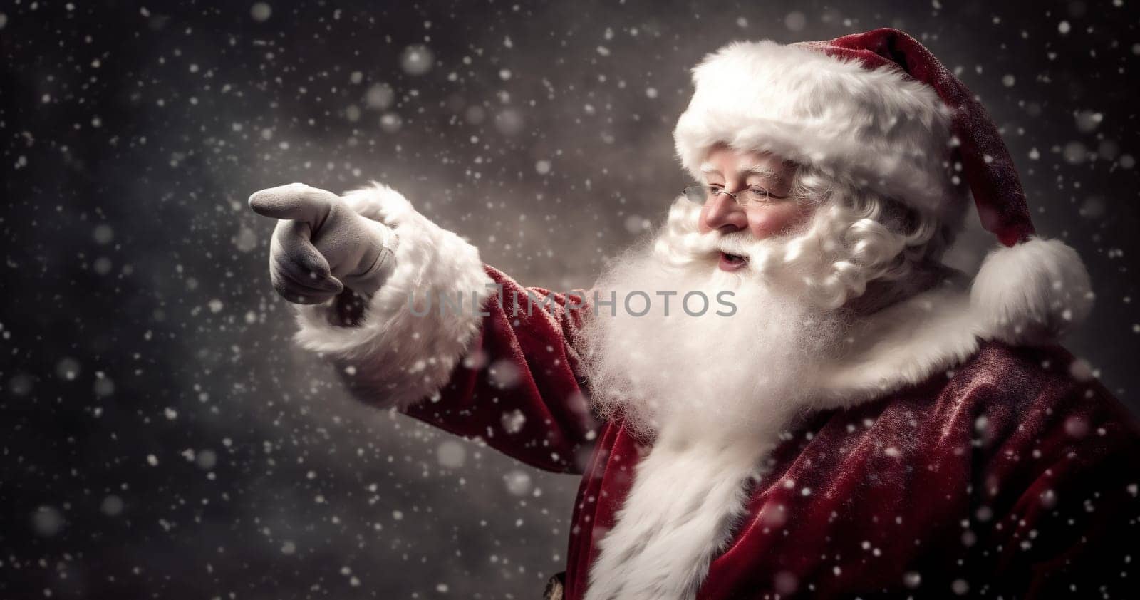 man claus christmas board holiday hat santa new old vintage background winter. Generative AI. by Vichizh