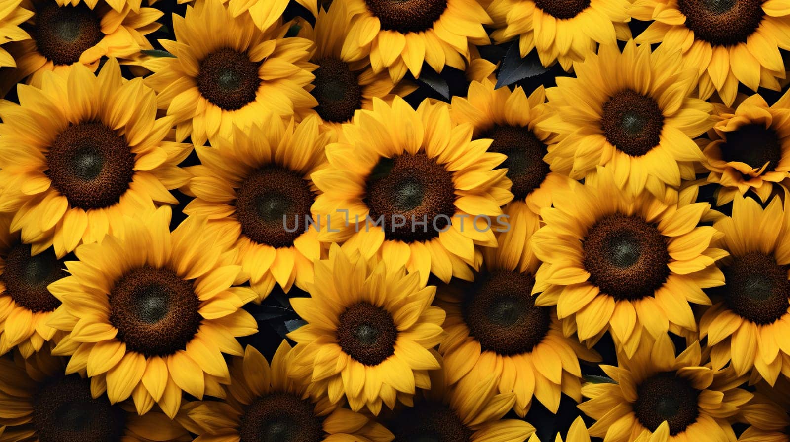 A lot of sunflowers as a background or texture, nature concept