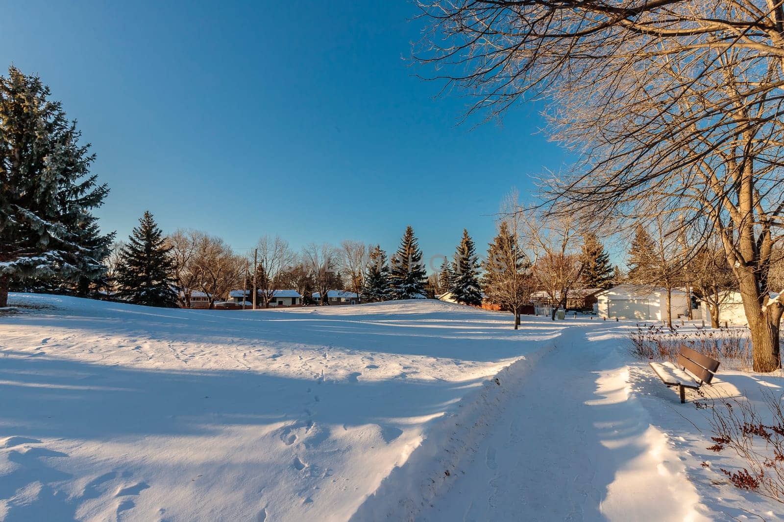 Albert Milne Park is located in the Greystone Heights neighborhood of Saskatoon.