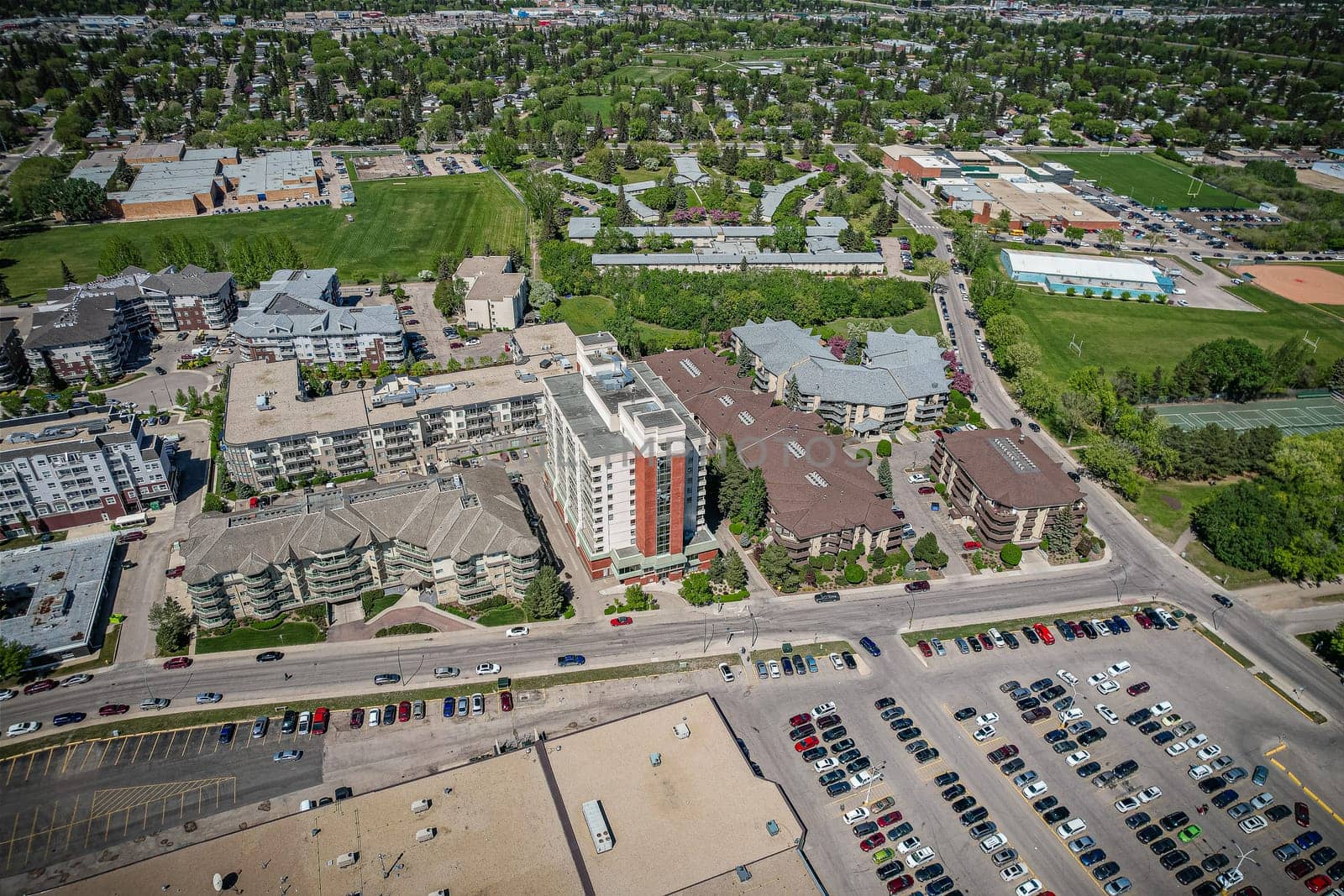 Nutana Suburban Centre is a mixed-development neighbourhood located in south-central Saskatoon, Saskatchewan, Canada. It is a classified as a suburban centre subdivision, composed of medium to high-density multiple-unit dwellings, commercial areas and civic facilities.