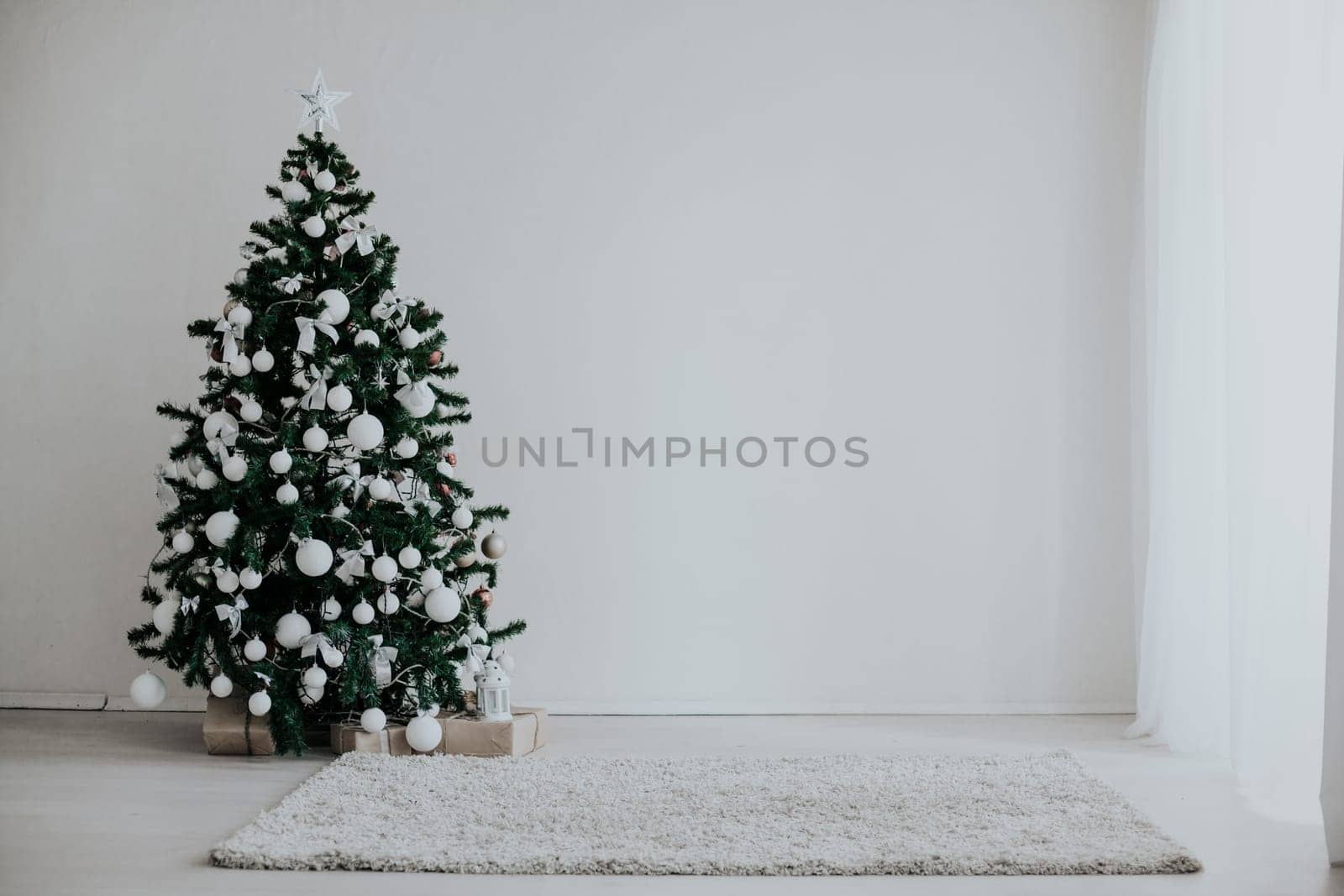 Christmas tree with presents new year decor 2018 2019