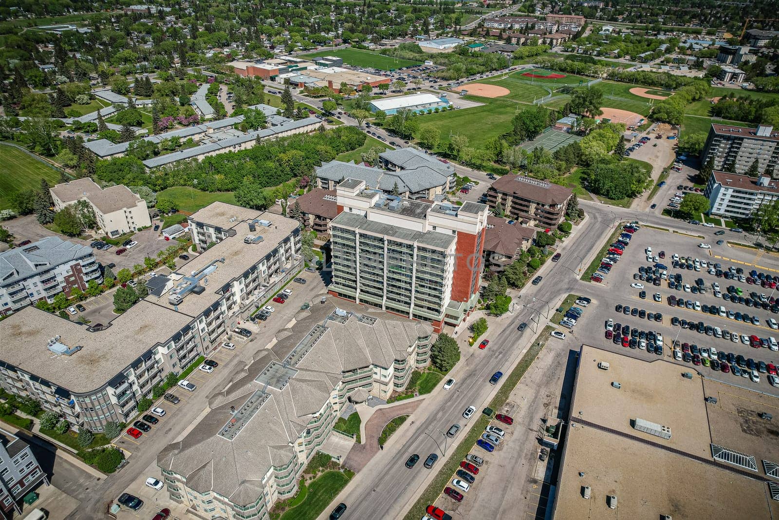 Nutana Suburban Centre is a mixed-development neighbourhood located in south-central Saskatoon, Saskatchewan, Canada. It is a classified as a suburban centre subdivision, composed of medium to high-density multiple-unit dwellings, commercial areas and civic facilities.
