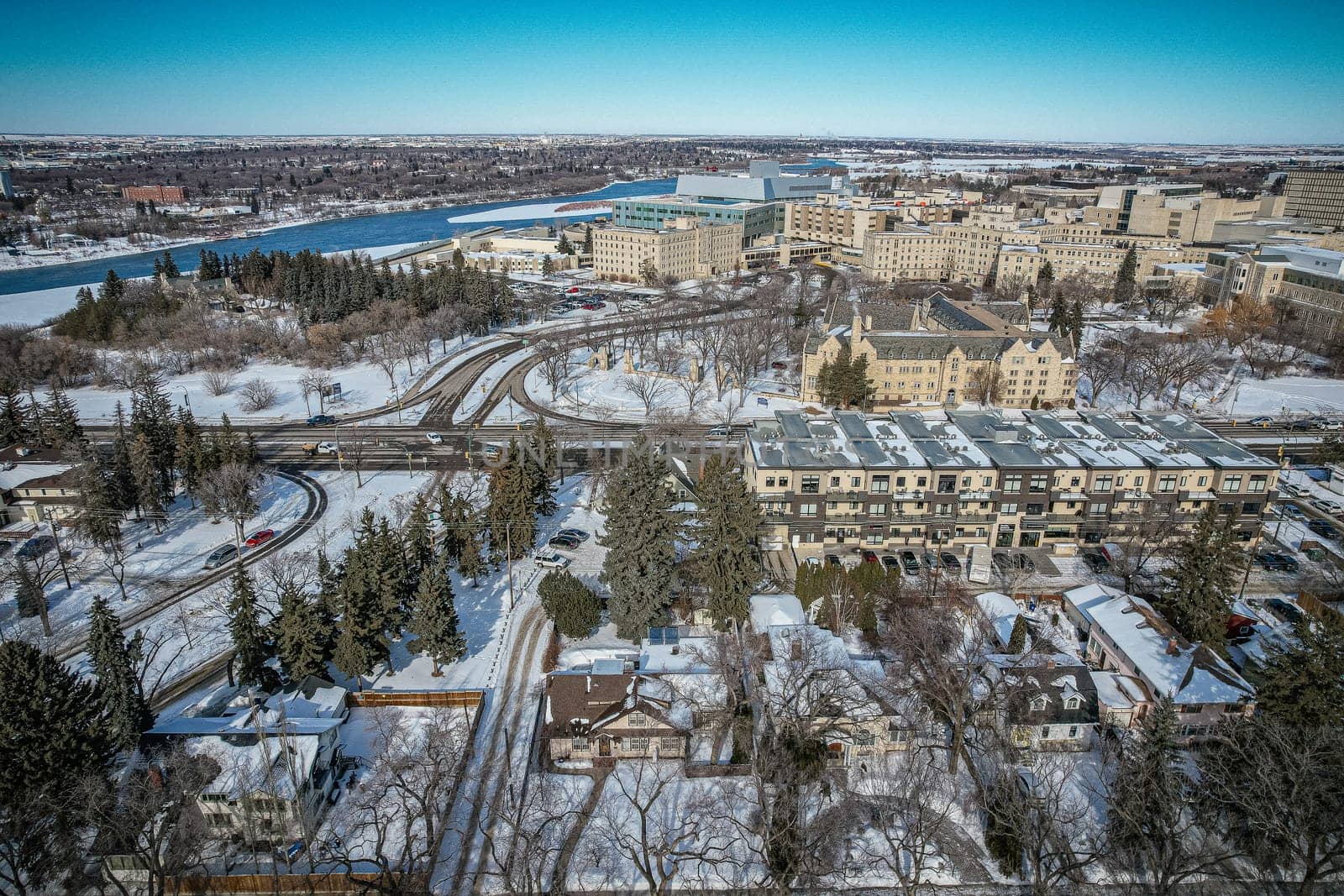Varsity View is a mostly residential neighbourhood located near central Saskatoon, Saskatchewan, Canada. It is immediately south of the University of Saskatchewan campus. It is an older suburban subdivision, comprising a mixture of low-density, single detached dwellings, detached duplexes and apartment-style units