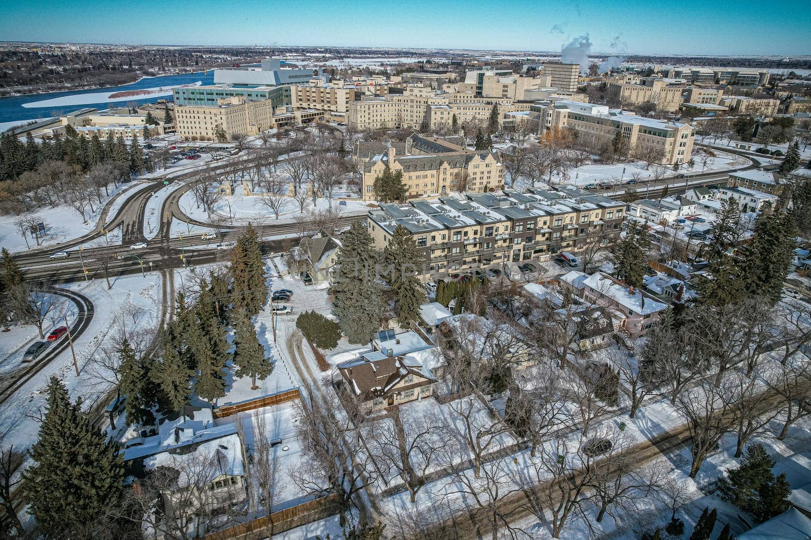 Varsity View is a mostly residential neighbourhood located near central Saskatoon, Saskatchewan, Canada. It is immediately south of the University of Saskatchewan campus. It is an older suburban subdivision, comprising a mixture of low-density, single detached dwellings, detached duplexes and apartment-style units