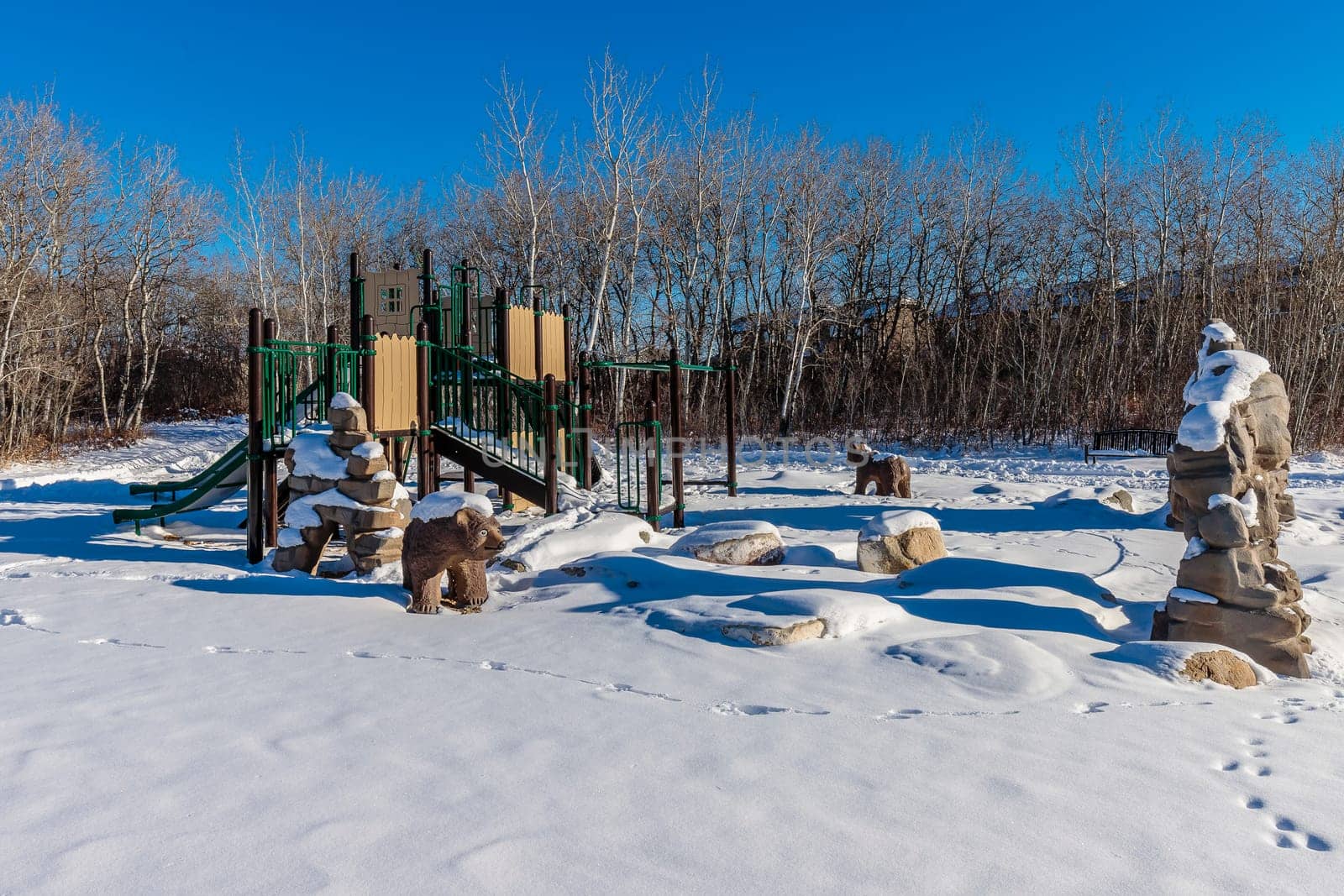 Patricia Roe Park is located in the Stonebridge neighborhood of Saskatoon.