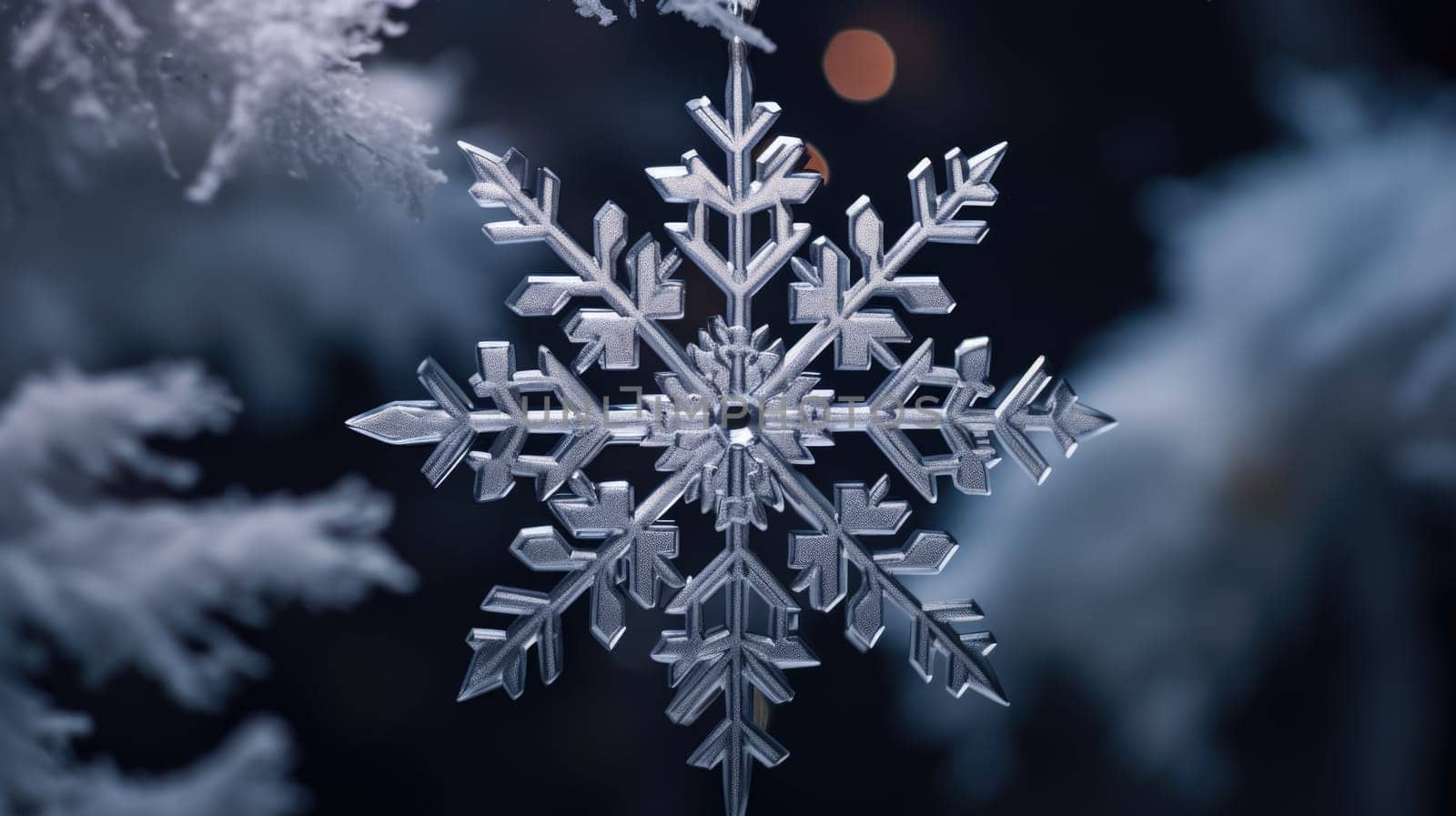 snowflake ornaments, natural snow ice, ai by rachellaiyl