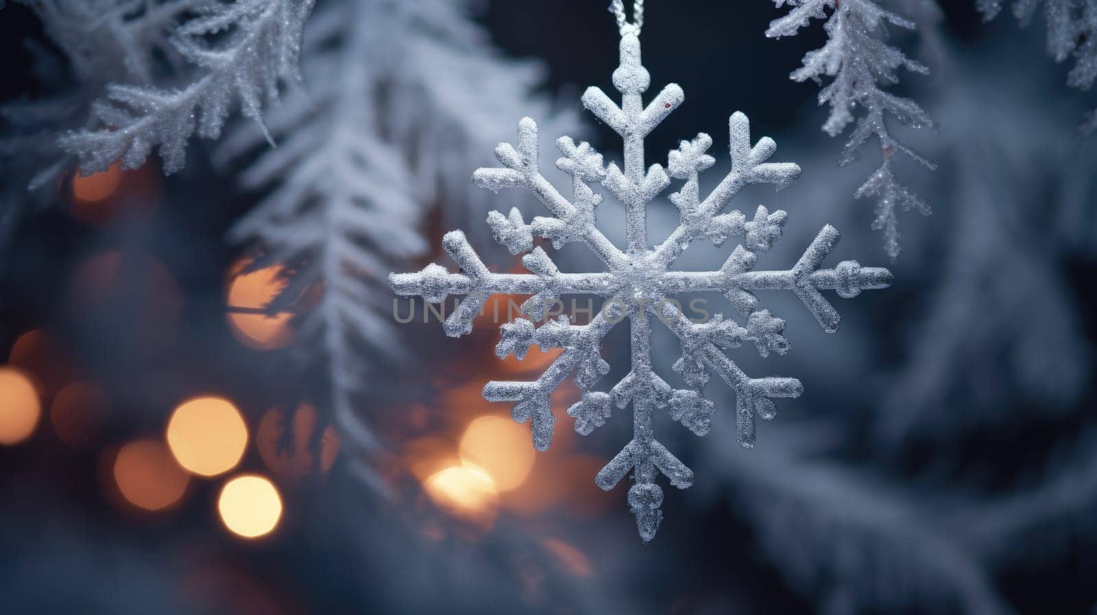 snowflake ornaments, natural snow ice, ai by rachellaiyl