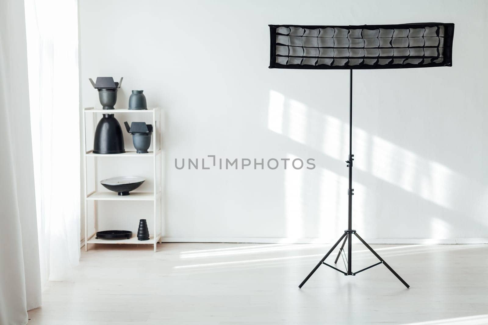 Equipment photo studio accessories photographer flash white by Simakov
