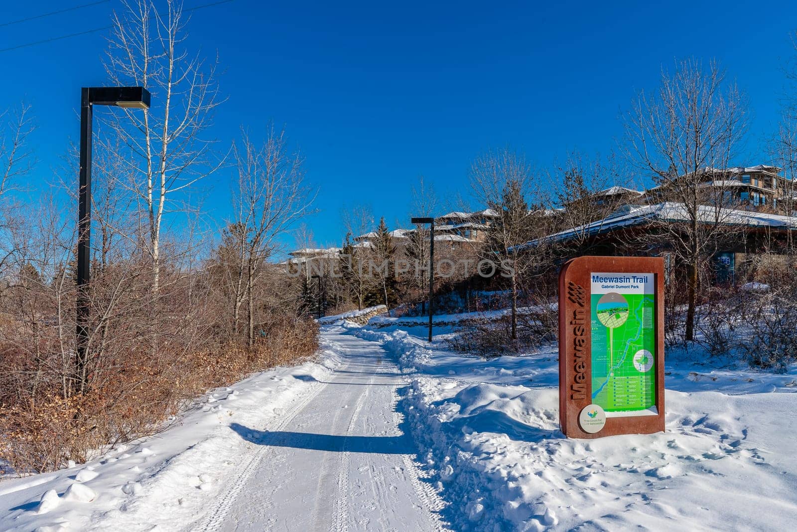Meewasin Trail through Gabriel Dumont Park in Saskatoon.