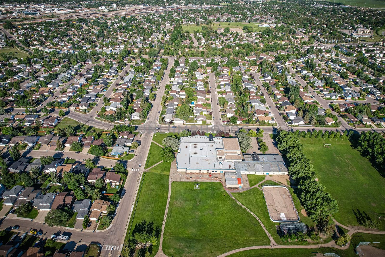 Erindale is a primarily residential neighborhood located in northeast Saskatoon, Saskatchewan, Canada. It is mostly made up of low-density single detached dwellings.