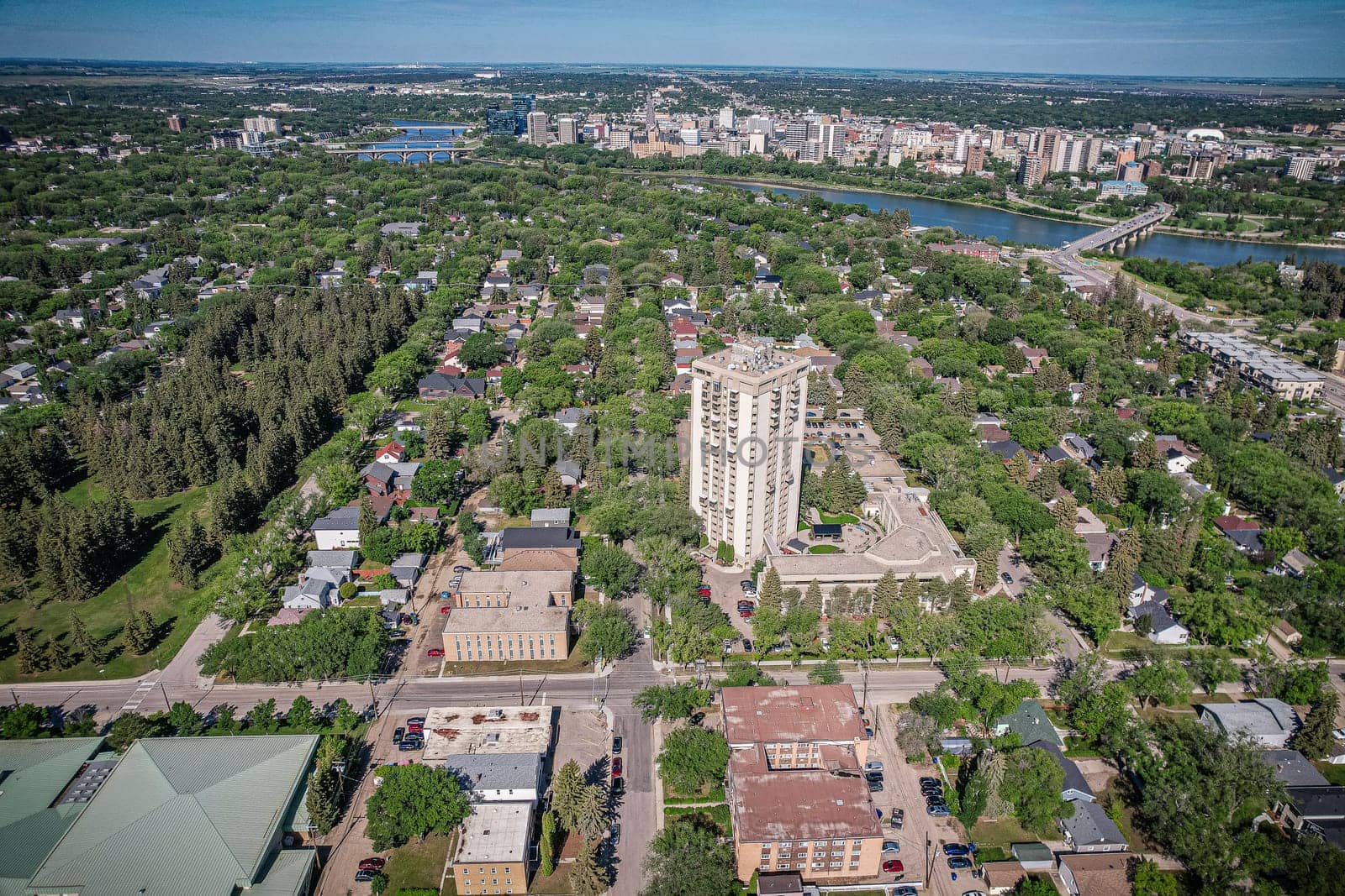 Varsity View is a mostly residential neighbourhood located near central Saskatoon, Saskatchewan, Canada. It is immediately south of the University of Saskatchewan campus. It is an older suburban subdivision, comprising a mixture of low-density, single detached dwellings, detached duplexes and apartment-style units