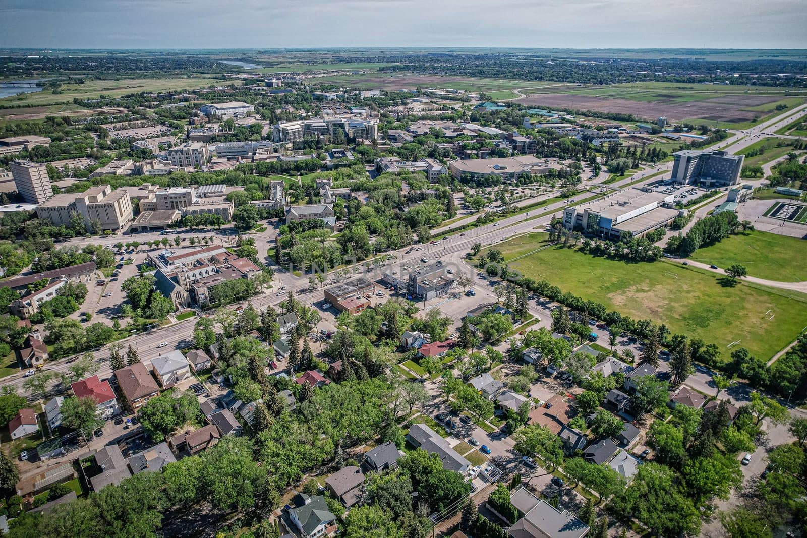 Varsity View is a mostly residential neighbourhood located near central Saskatoon, Saskatchewan, Canada. It is immediately south of the University of Saskatchewan campus. It is an older suburban subdivision, comprising a mixture of low-density, single detached dwellings, detached duplexes and apartment-style units