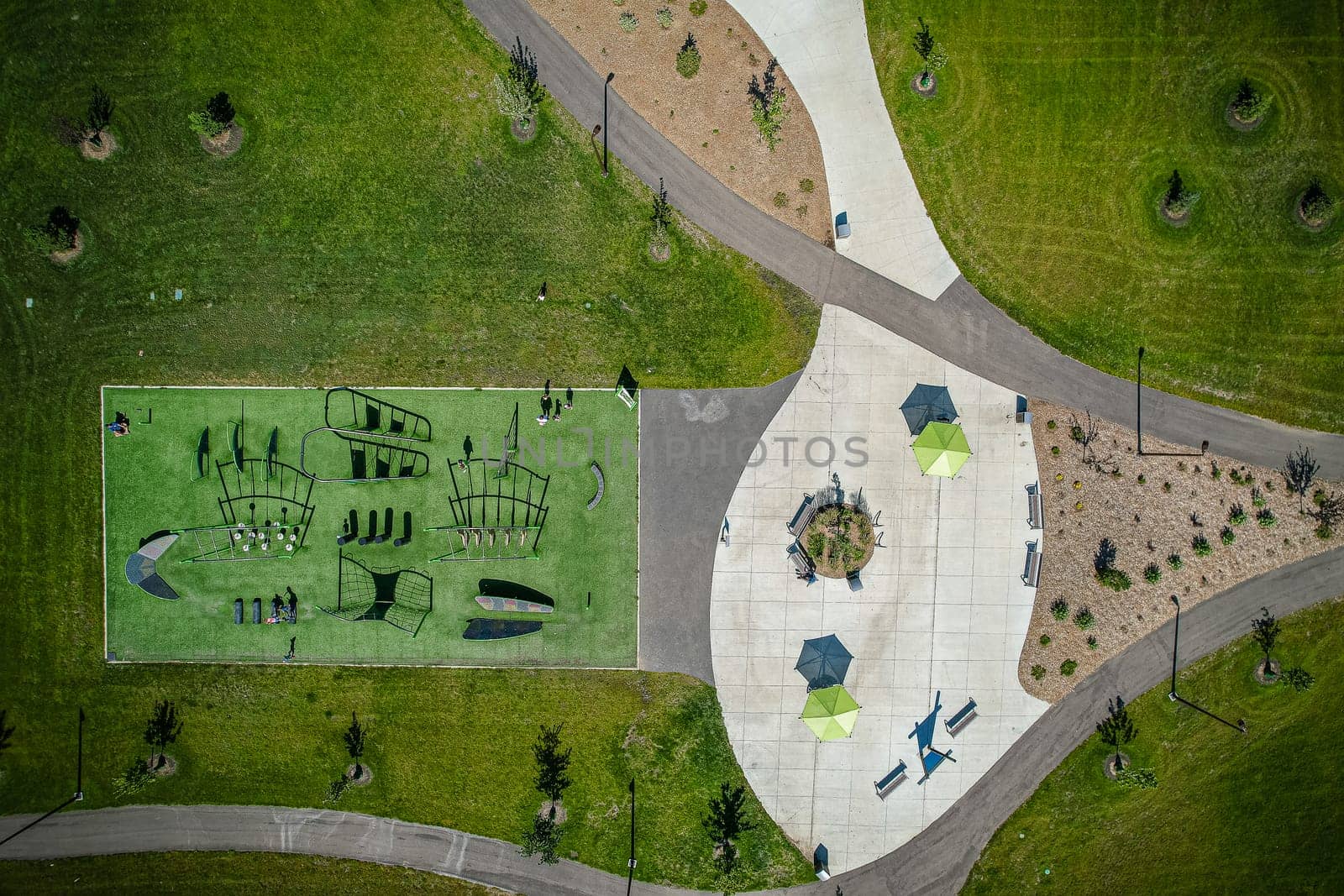 Aerial view of Brighton which is a neighbourhood in Saskatoon, Saskatchewan, and is the first of several communities planned for the Holmwood Suburban Development Area on the east side of the city.
