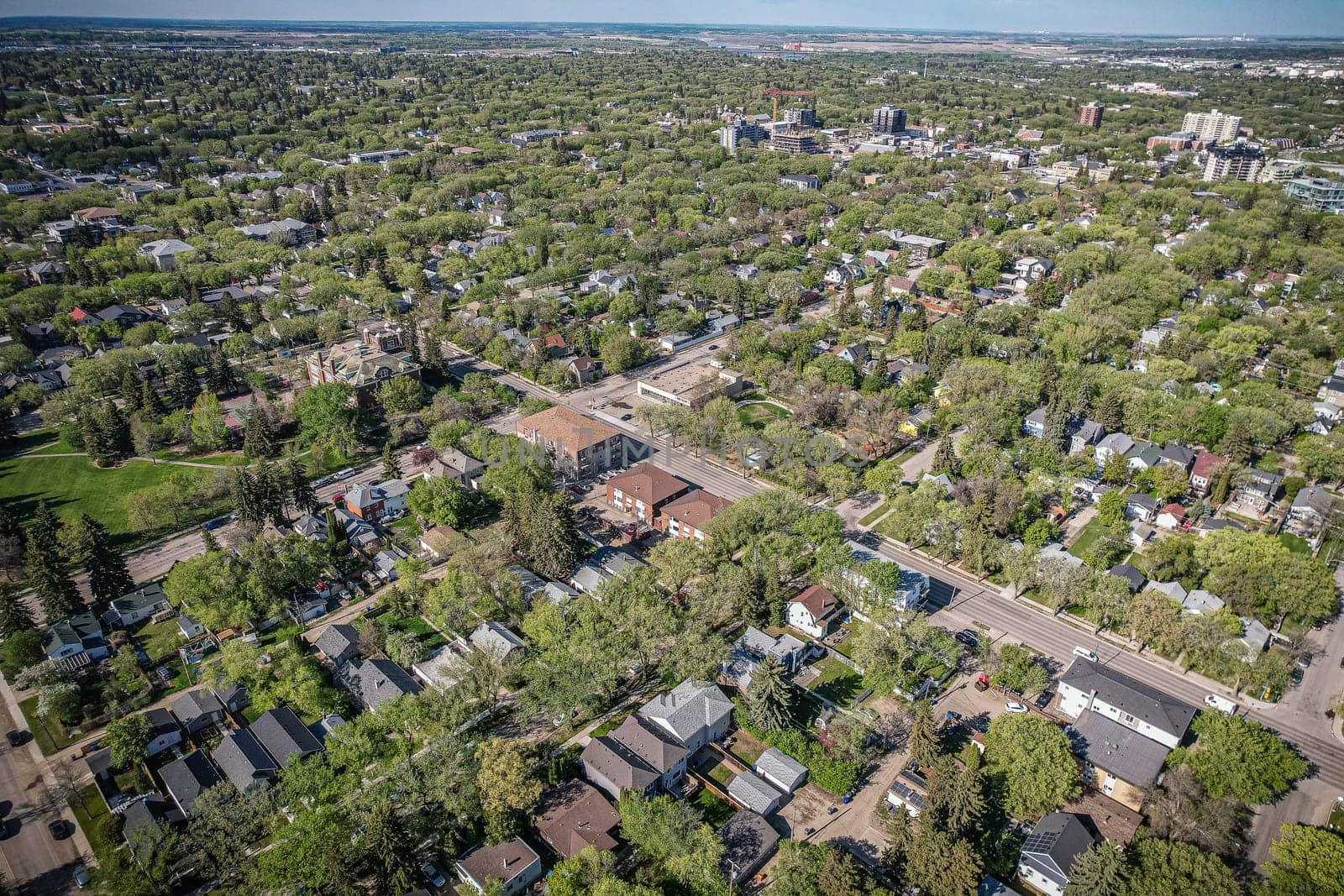 Varsity View is a mostly residential neighbourhood located near central Saskatoon, Saskatchewan, Canada. It is immediately south of the University of Saskatchewan campus. It is an older suburban subdivision, comprising a mixture of low-density, single detached dwellings, detached duplexes and apartment-style units