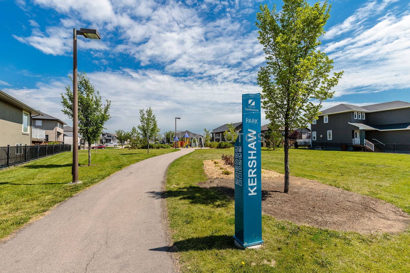 Kershaw Park is located in the Willowgrove neighborhood of Saskatoon.