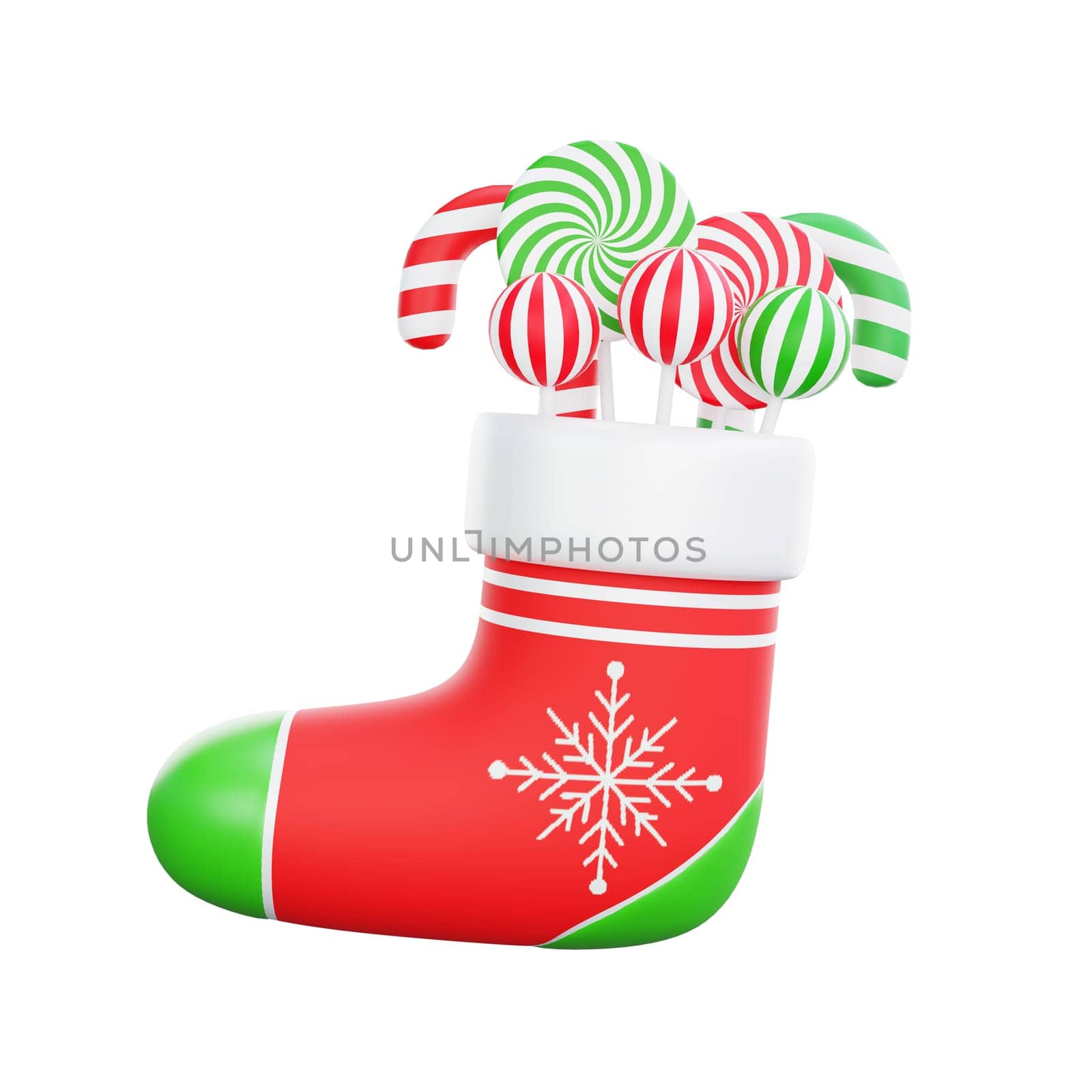 3D illustration of a Christmas sock icon by Rahmat_Djayusman