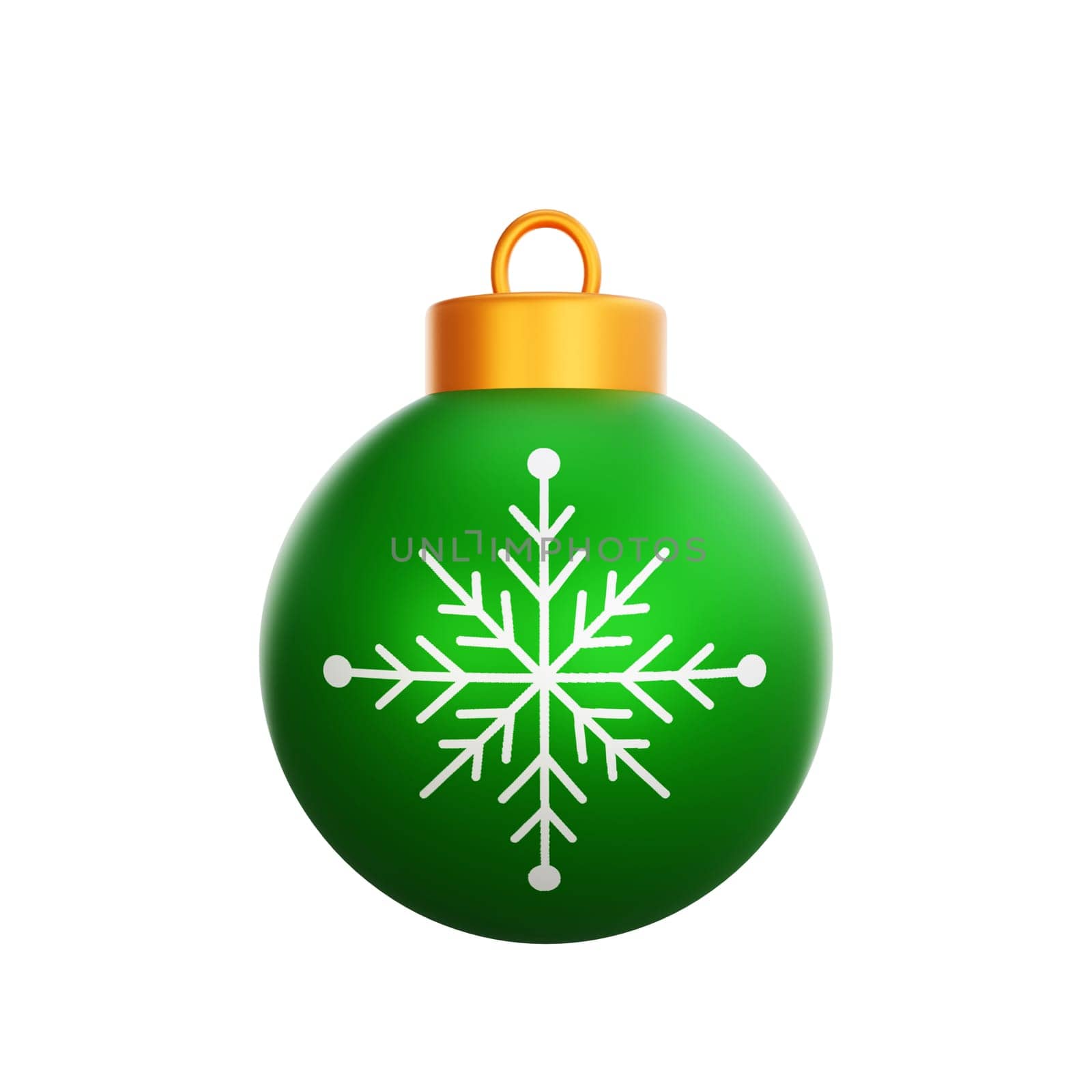 3D illustration of a Christmas ball icon. Perfect for Christmas and happy new year celebrations