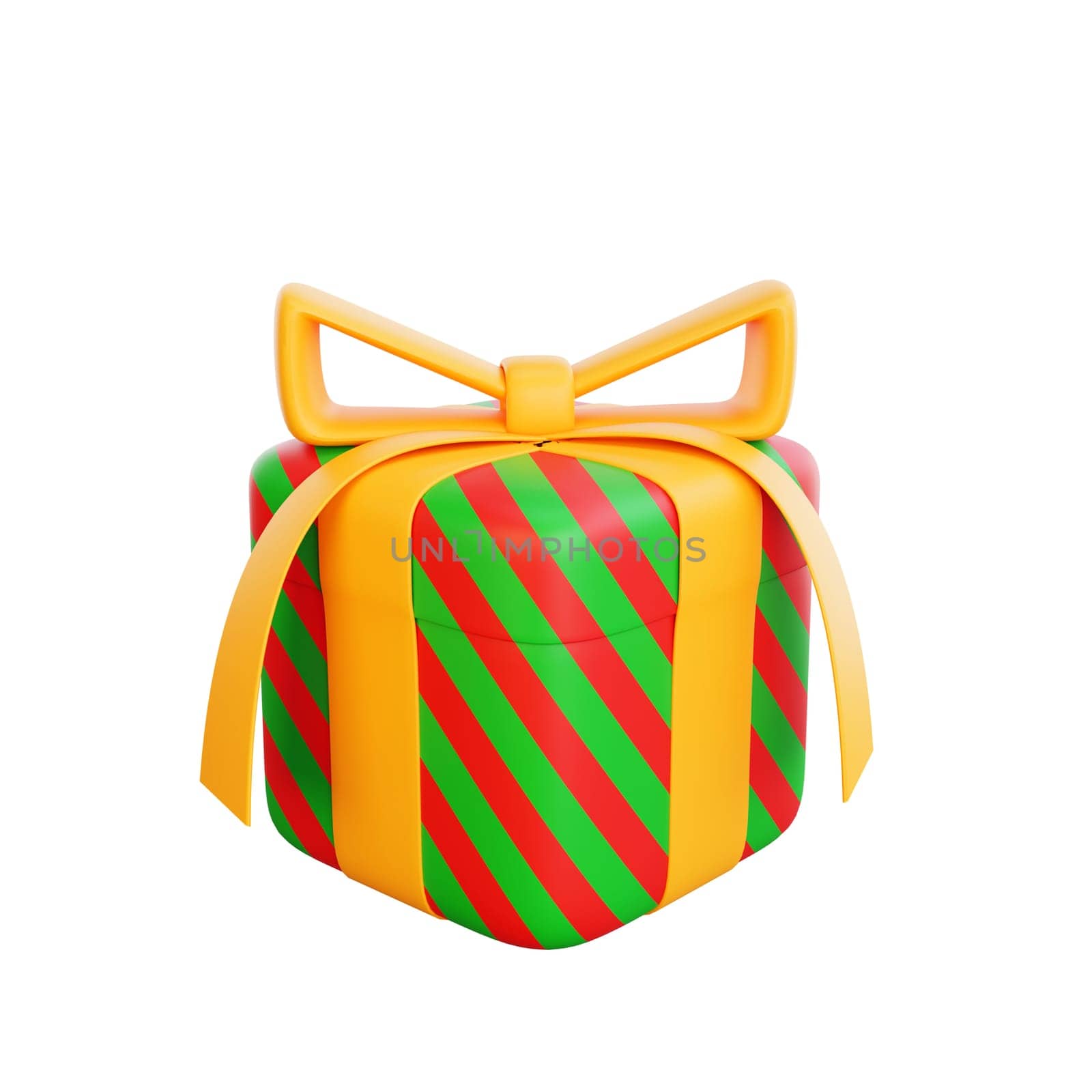 3D illustration of a Christmas gift icon. Perfect for Christmas and happy new year celebrations