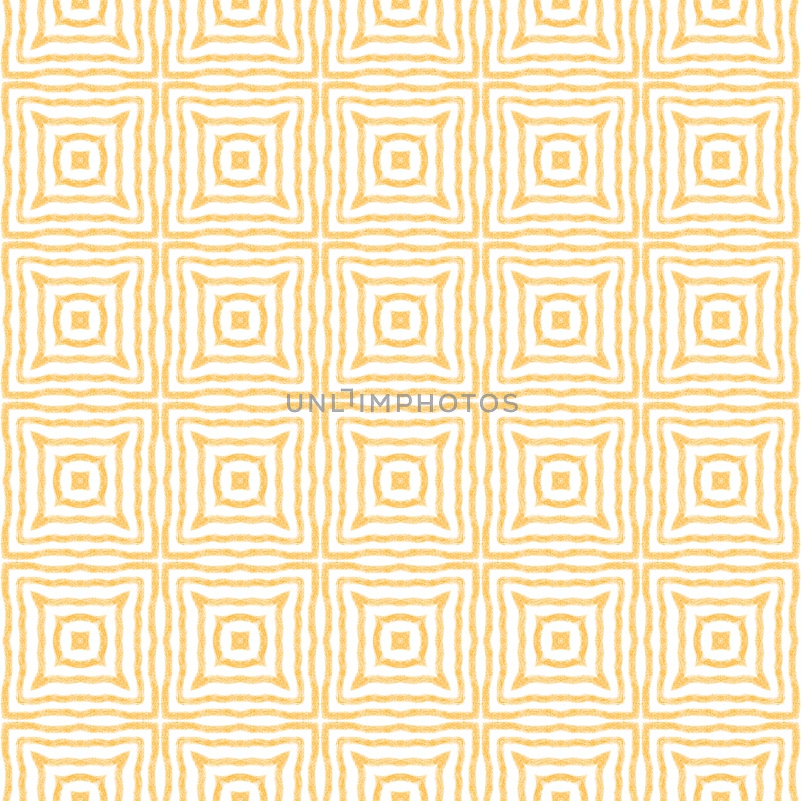 Textured stripes pattern. Yellow symmetrical kaleidoscope background. Trendy textured stripes design. Textile ready resplendent print, swimwear fabric, wallpaper, wrapping.