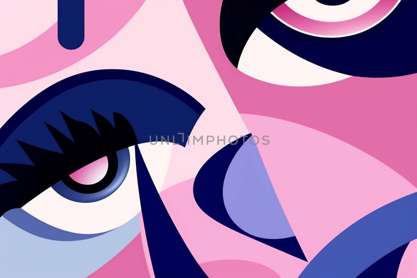 sport woman abstract background face cubism illustration modern competition cubist poster symbol portrait style graphic woman lifestyle minimal design sign element abstract fashion. Generative AI.