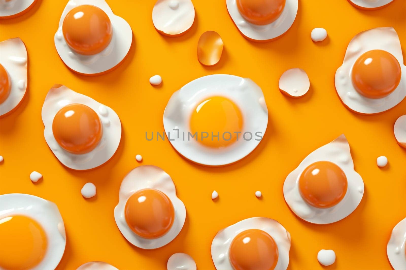 white eggshell yellow food healthy egg breakfast texture easter background pattern. Generative AI. by Vichizh