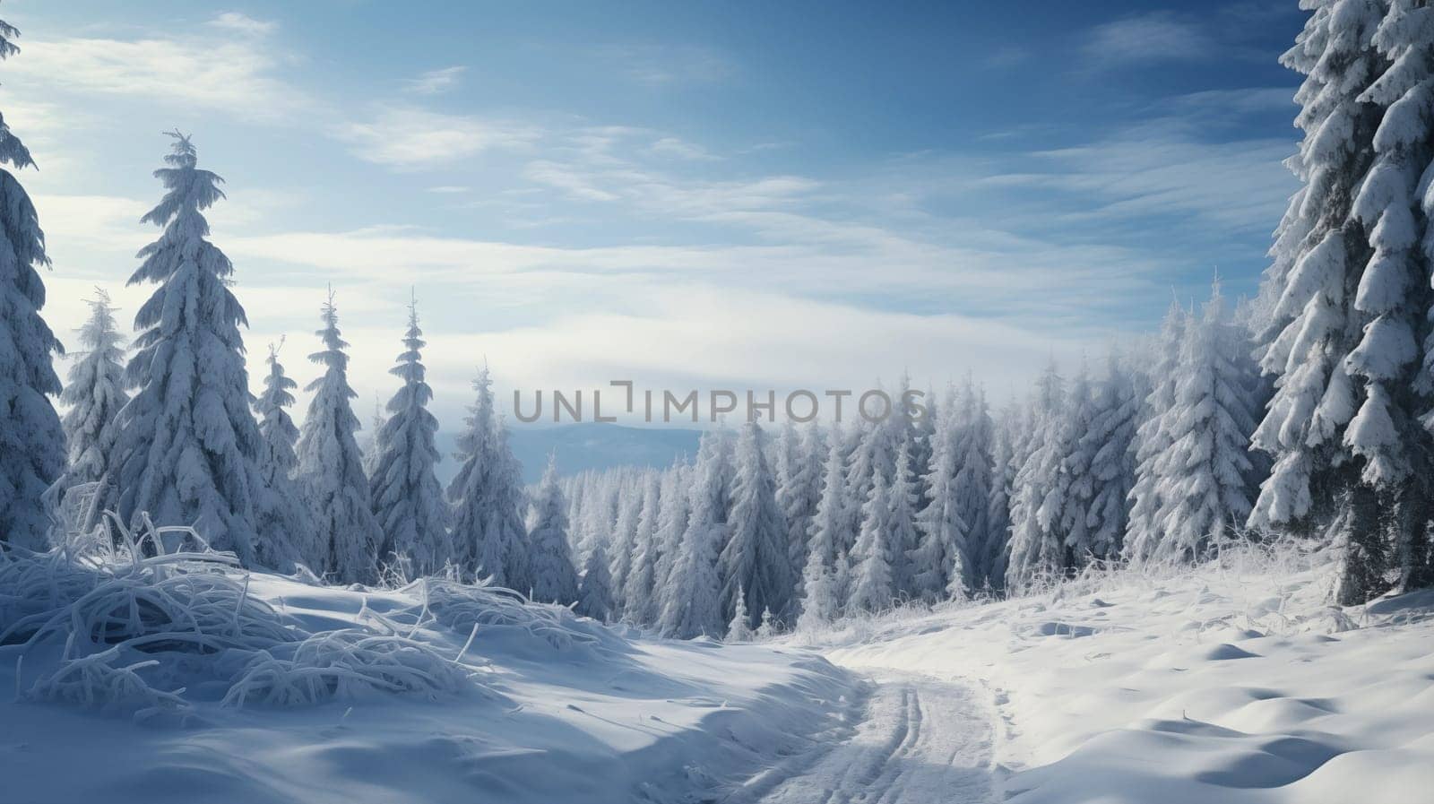 Snow-covered landscapes, including mountains, forests, and fields. by AnatoliiFoto