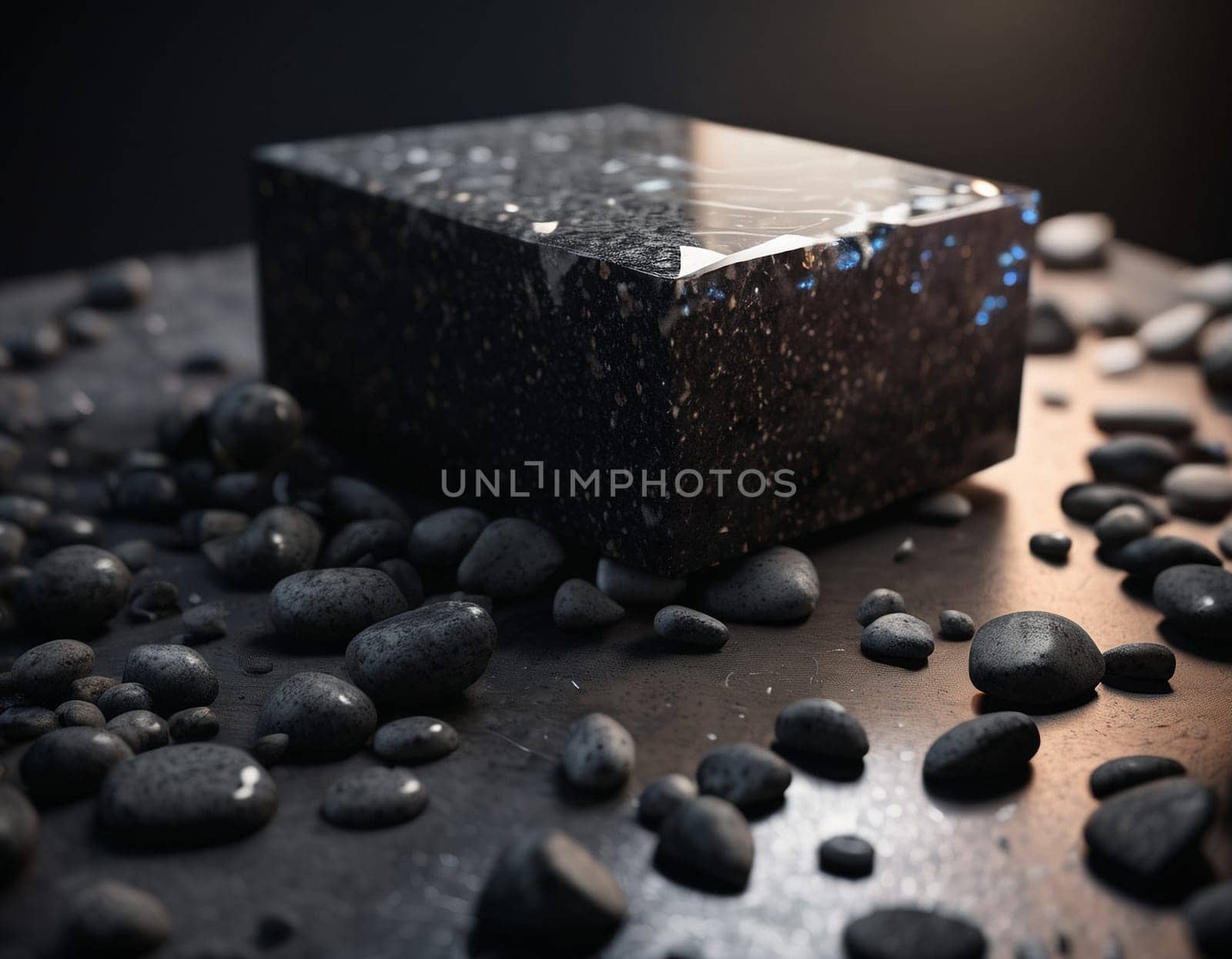 Professional background with expensive black mountain granite and marble. High quality illustration