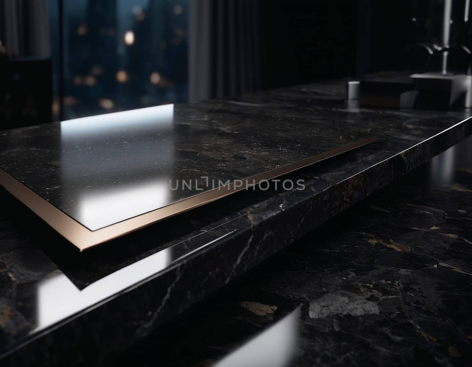 Professional background with expensive black mountain granite and marble. High quality illustration