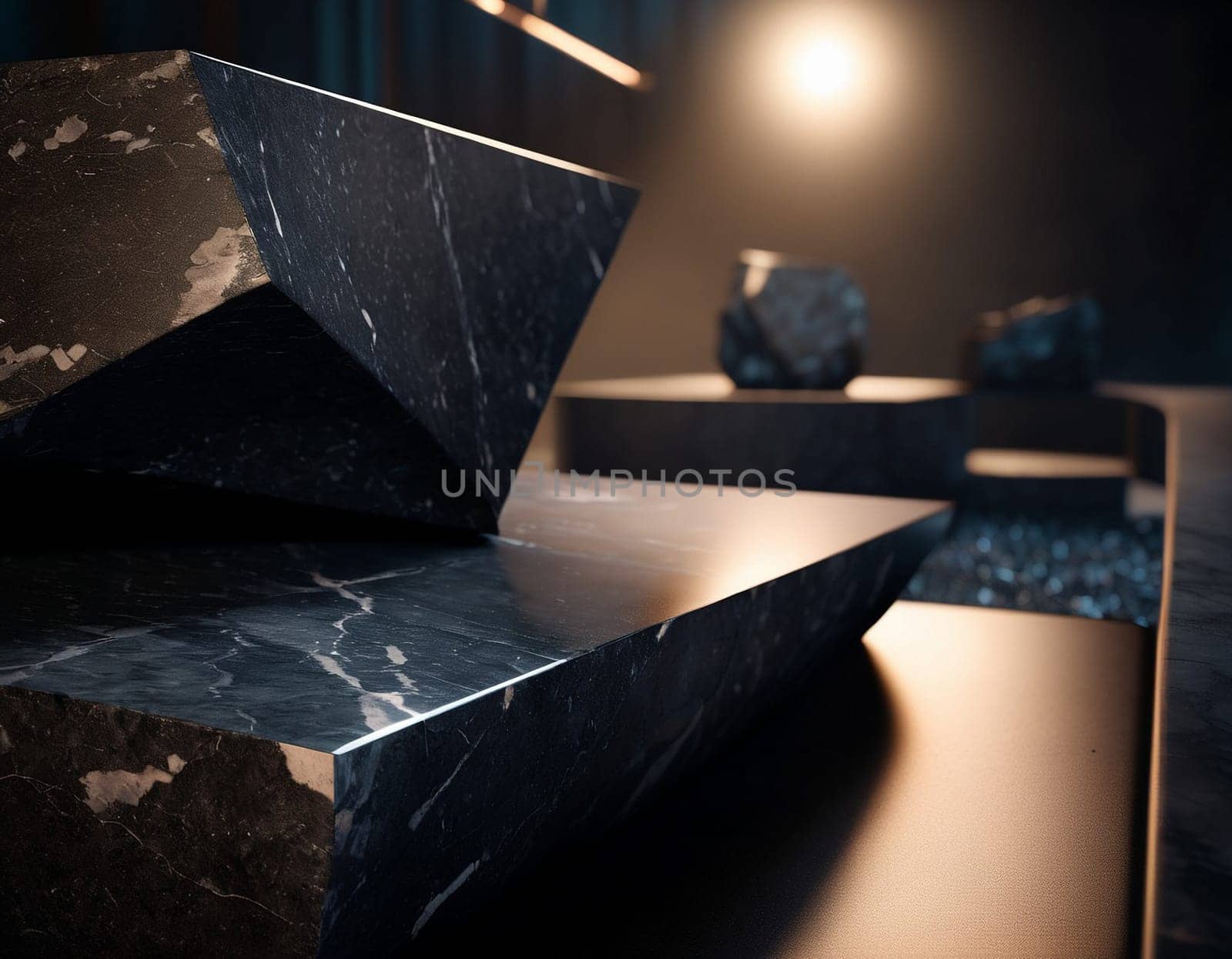 Professional background with expensive black mountain granite and marble. High quality illustration