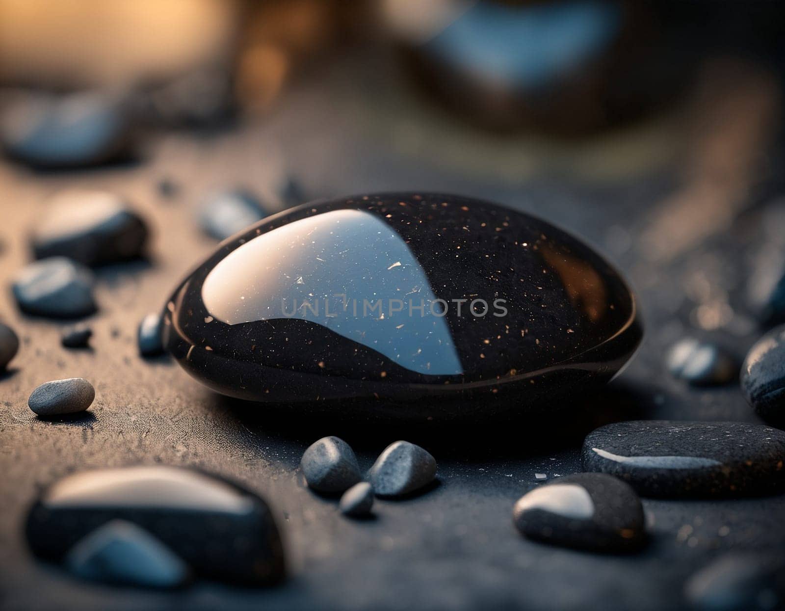 Professional background with expensive black mountain granite and marble. by NeuroSky